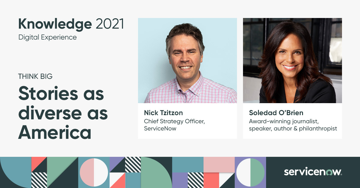 Had the honor to ask <a href="/soledadobrien/">Soledad O'Brien</a> a few questions about journalism, politics, race &amp; society. Found her refreshingly open &amp; authentic. Highly encourage everyone to hear what she has to say. #know21
events.servicenow.com/widget/service…