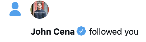 Guess who just followed me😮...<a href="/JohnCena/">John Cena</a>.