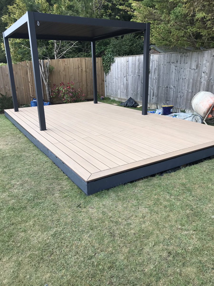 WillsBuilder's tweet photo. Pergola and composite decking installation. https://t.co/ZYz9nRm8Rh