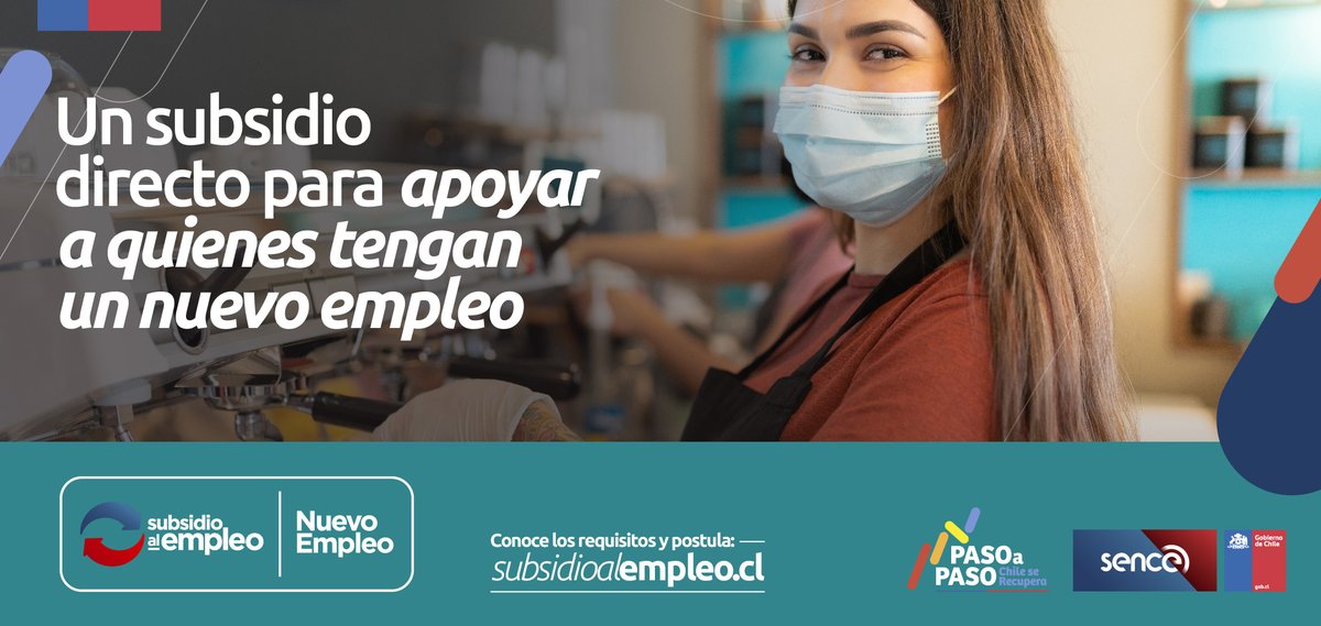 🔸 ¡Ya puedes postular al #SubsidioAlNuevoEmpleo! Este beneficio está dirigido a trabajadores y trabajadoras con un nuevo contrato laboral (desde 01 de abril en adelante), y otorga entre $50 mil y $70 mil por hasta 6 meses. Requisitos y postulaciones en 👉 subsidioalempleo.cl