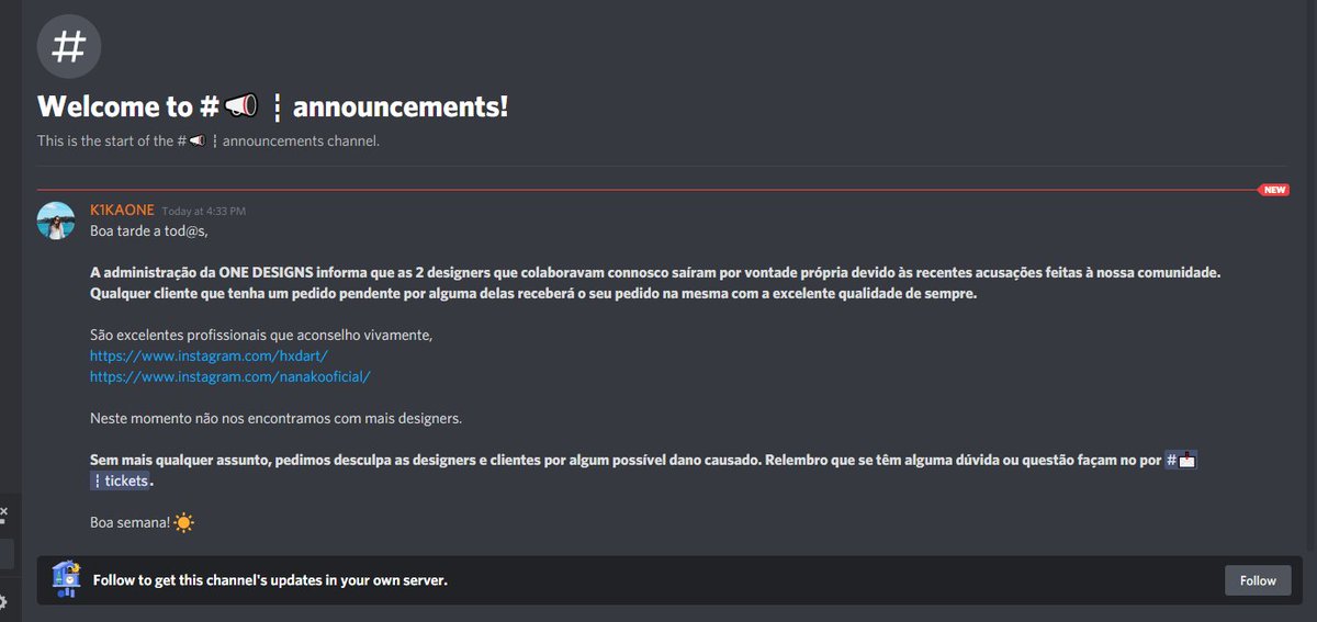 DontFWithEmotes's tweet photo. Ora bem, isto hoje não tem descanso. Para além da @franciscagm03 continuar em silêncio, colocou isto no discord do grupo One Designs: https://t.co/QW6qsf4Sd3