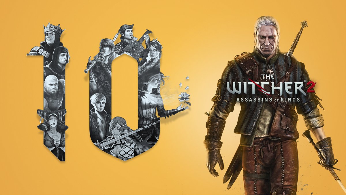 ActuG's tweet photo. The Witcher 2: Assassins of Kings fête aujourd'hui ses 10 ans ! 🎂

Le jeu était sorti sur PC en premier lieu avant d'arriver quelques mois après sur Xbox 360.

Y avez-vous joué à l'époque ? ⚔️ https://t.co/K2D72s7XMU
