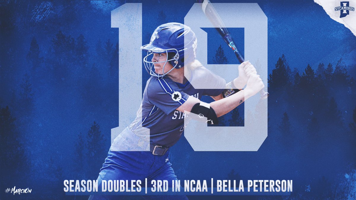 IndStSoftball's tweet photo. .@_bellapeterson's 1️⃣9️⃣ doubles on the year rank 3️⃣rd in the NCAA, 1️⃣st in the Valley and 1️⃣st in the ISU record books! 💪🏻

#MarchOn https://t.co/wtnj0y60Zm