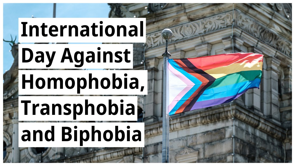 On International Day Against Homophobia, Transphobia and Biphobia we use our voices and stand in solidarity with 2SLGBTQ+ people. There are still challenges to overcome, but together, we can build a place where everyone can live without fear of violence or discrimination.
