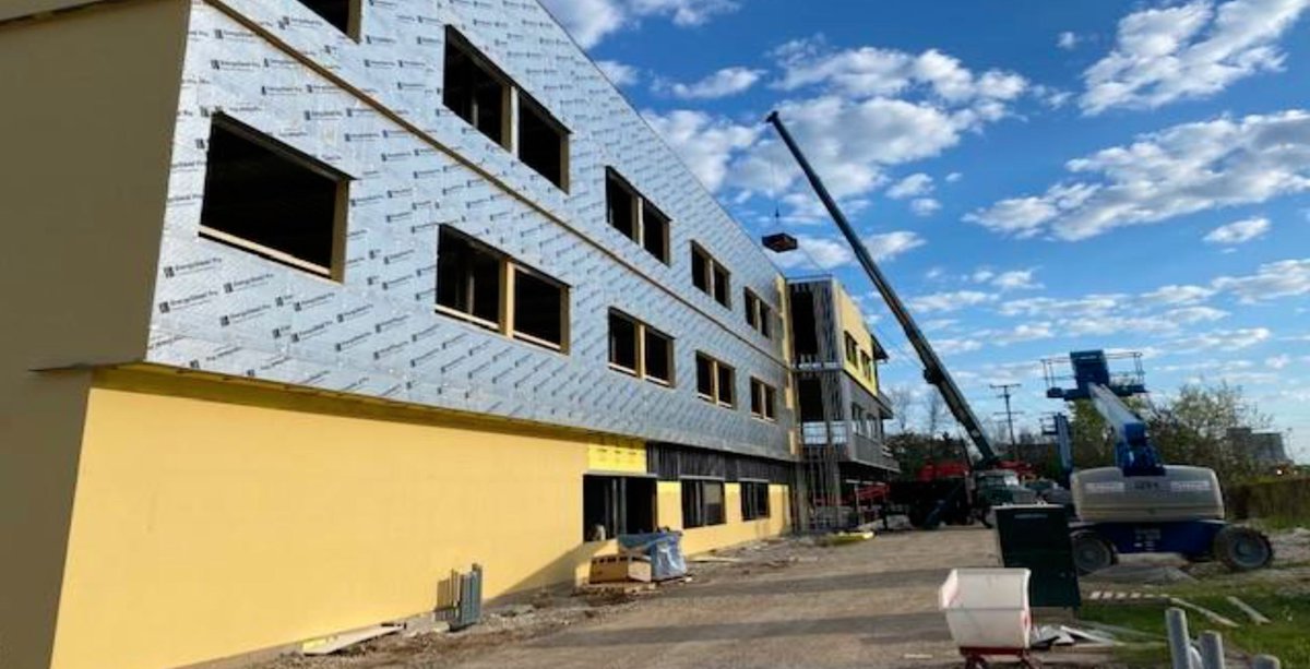 NobisRehab's tweet photo. How about a new update on our #construction progress #Milwaukee #MilwaukeeRehabHospital @perkinswill_DAL #catalystbuilds #catalystconstruction @newerapartners @milwaukeenews #hiringPMR @physiatrynow @usphysiatry https://t.co/K9TllZp2C0
