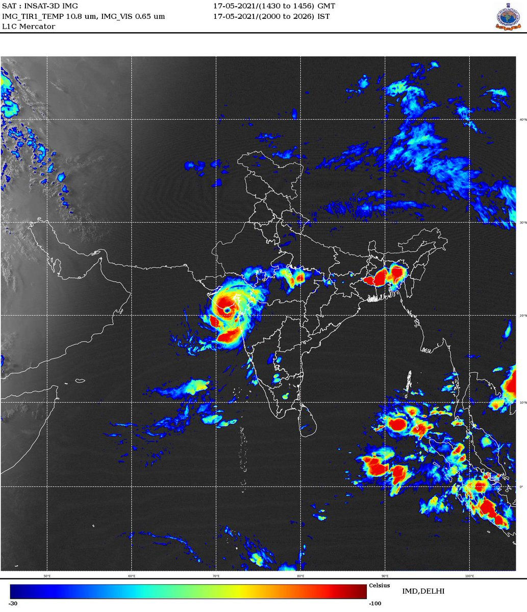 World Meteorological Organization (@wmo) on Twitter photo Extremely severe cyclonic storm #Tauktae has started to make landfall on India's Gujarat coast, according to <a href="/Indiametdept/">India Meteorological Department</a> Extremely severe cyclonic storm #Tauktae has started to make landfall on India's Gujarat coast, according to <a href="/Indiametdept/">India Meteorological Department</a>