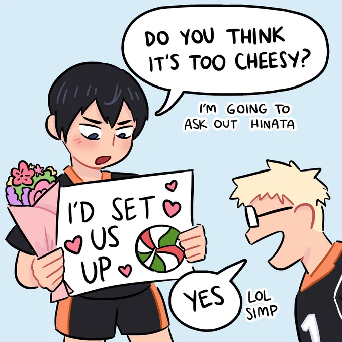 kagehina on valentine's day #Haikyuu 