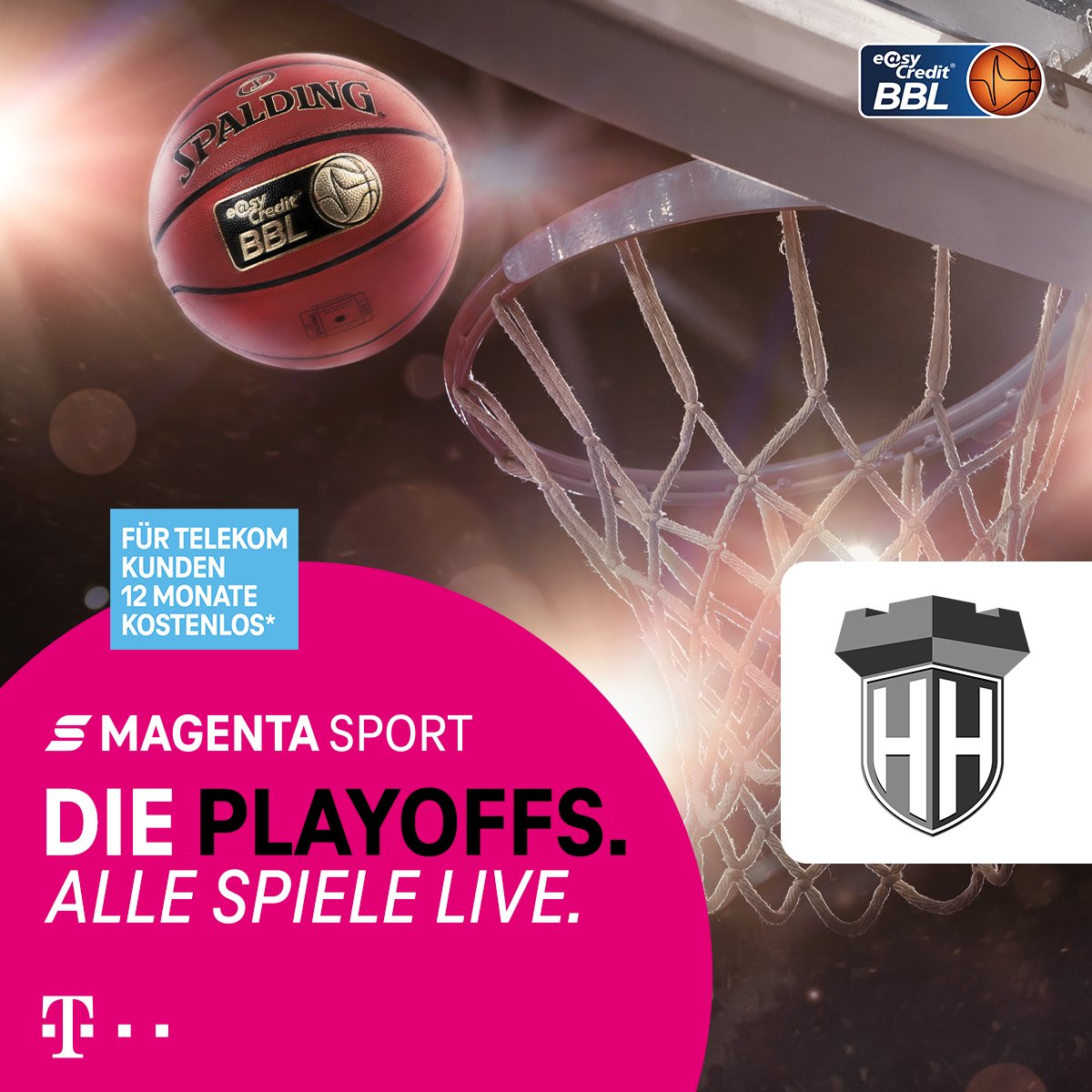 hamburgtowers's tweet photo. Endlich geht es los, wir starten in die erste Playoffs-Woche! 🏀🏆 Are you ready?
Alle Spiele der @easyCreditBBL-Playoffs live bei #MagentaSport erleben: https://t.co/5k1imo1xbr | #HamburgTowers #MorethanBasketball #PlayoffsDigga https://t.co/aTBAbeyO4k