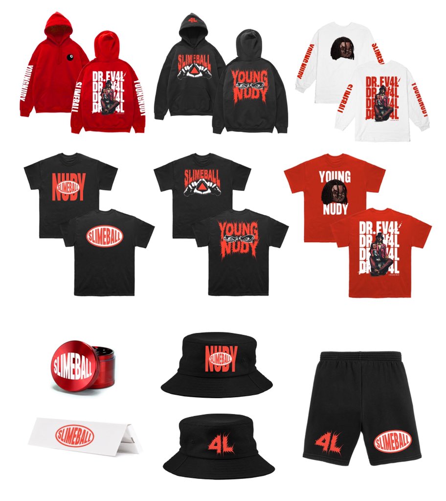 PDE_YOUNGNUDY's tweet photo. The official Young Nudy merchandise webstore is now open. https://t.co/f64Wtrtlly powered by @argoninds #DREV4L #SLIMEBALL #4L https://t.co/VKh9iDHJlp