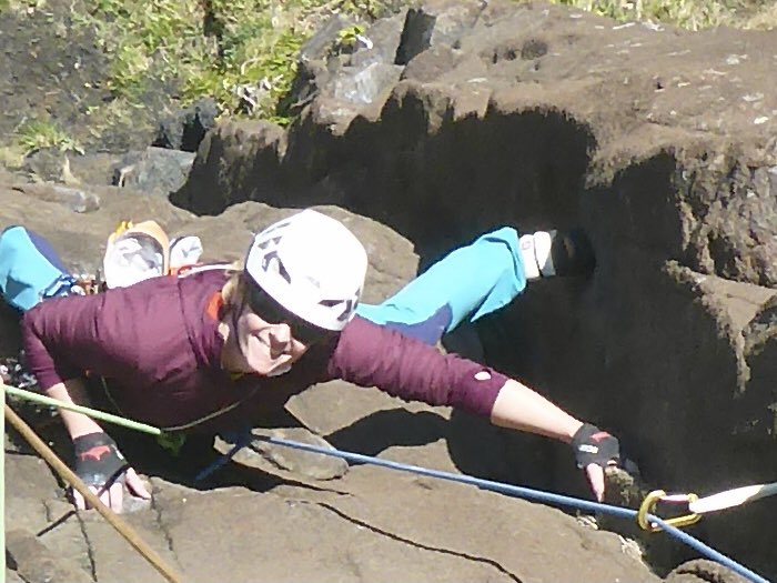 MaxHuntercouk's tweet image. Classic sea cliff climbing on Skye last week, for Lena and myself. Here are photos from the ever popular Grey Panther on Kilt Rock. #rockclimbing #skyeclimbing #greypanther #kiltrock