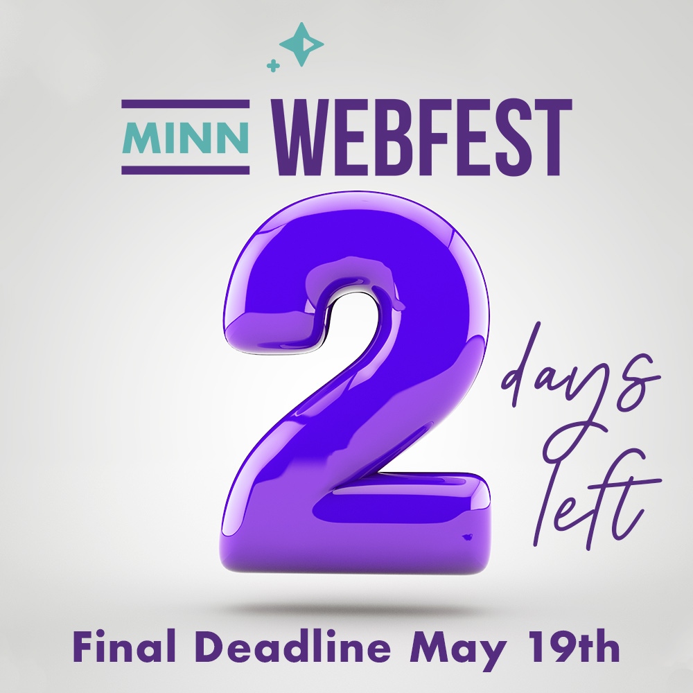MNWebFest's tweet image. Just TWO short days left until submissions close for Minnesota WebFest 2021! Our 2021 festival is going to be a hybrid festival, that is in person with some online components. Make sure to submit today before it&apos;s too late!

filmfreeway.com/MNWebFest

#MNWebFest #MNWebFest2021