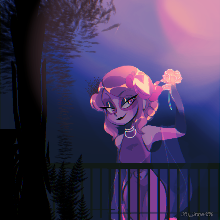 BluHeart18's tweet photo. miss h :} después de una fiesta en honor a ella por atrapar a penumbra

con amor para la bruja rosa 

#missheed
#villanous
#digitalArt https://t.co/SvRIxCQQJA