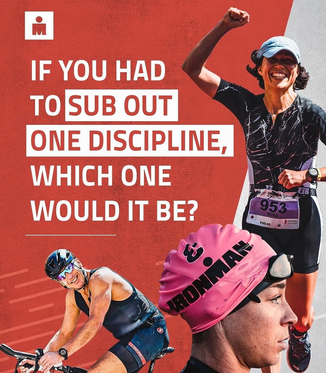So which would it be? 🏊‍♂️🚴‍♂️🏃‍♀️

#IRONMAN