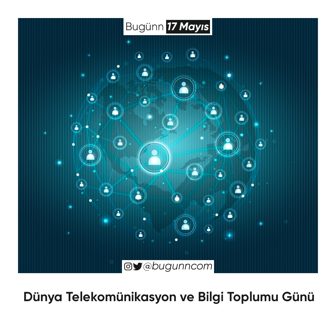 bugunncom's tweet photo. Bugün 17 Mayıs Dünya Telekomünikasyon ve Bilgi Toplumu Günü

Sizde önemli ve ilginç günleri @bugunncom ile takip edin

#bugün #bugünn https://t.co/Zh28NL5LN1