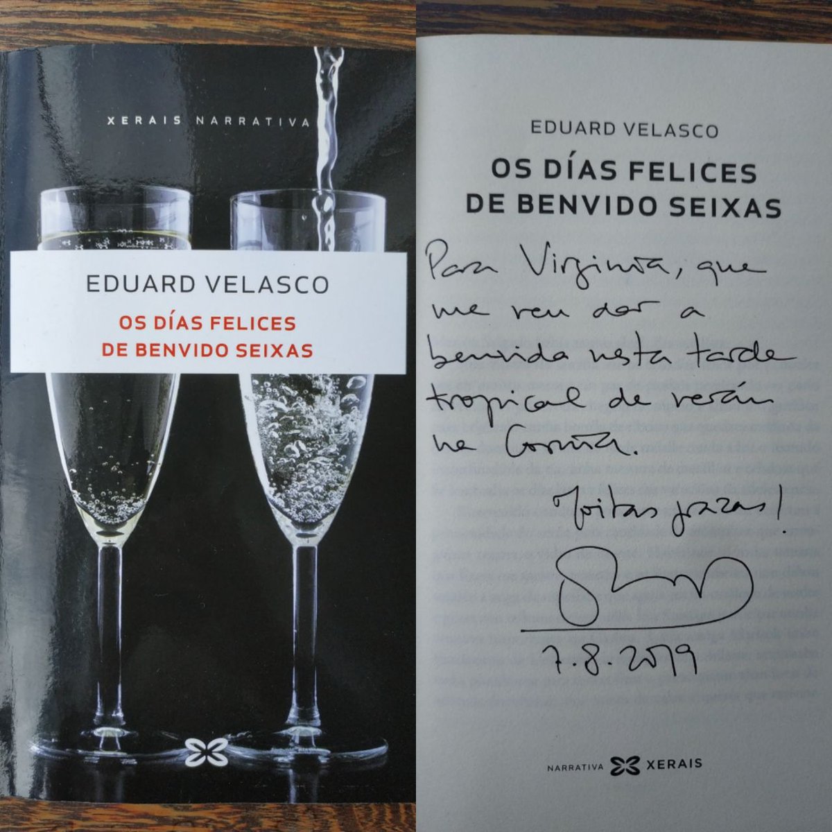 virginiaromeraC's tweet photo. “Os días felices de Benvido Seixas” é un deses libros que recomendarías a calquera persoa, e máis coa que está a caer…
Un libro que consegue o máis difícil: facerche rir.
Recomendacións de libros de humor en galego?
#letrasgalegas #LibrosparaSermosLibres #LibrosAbertos https://t.co/Ob6DWTm2bz