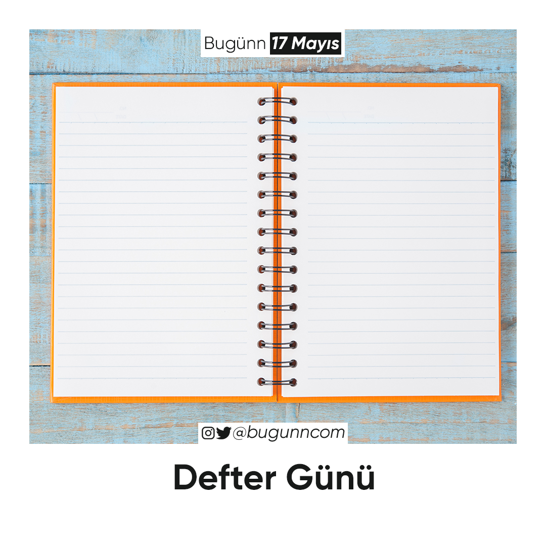 bugunncom's tweet photo. Bugün 17 Mayıs Defter Günü

Sizde önemli ve ilginç günleri @bugunncom ile takip edin

#bugün #bugünn https://t.co/9I3SZSWSu1