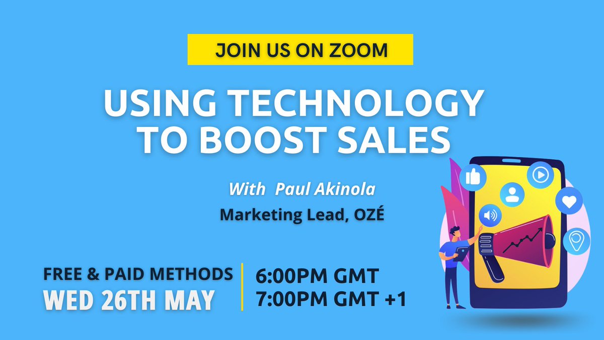 oze's tweet photo. #MarkYourCalendar Join us with marketing lead expert, Paul Akinola for a FREE workshop session on how to use technology boost sales in your business. Don't miss it! Save your seat here: https://t.co/hLSTEZurCJ
#ozeapp #workshop #salesteam #startups #smes #accras #lagos https://t.co/didK9ObXRo