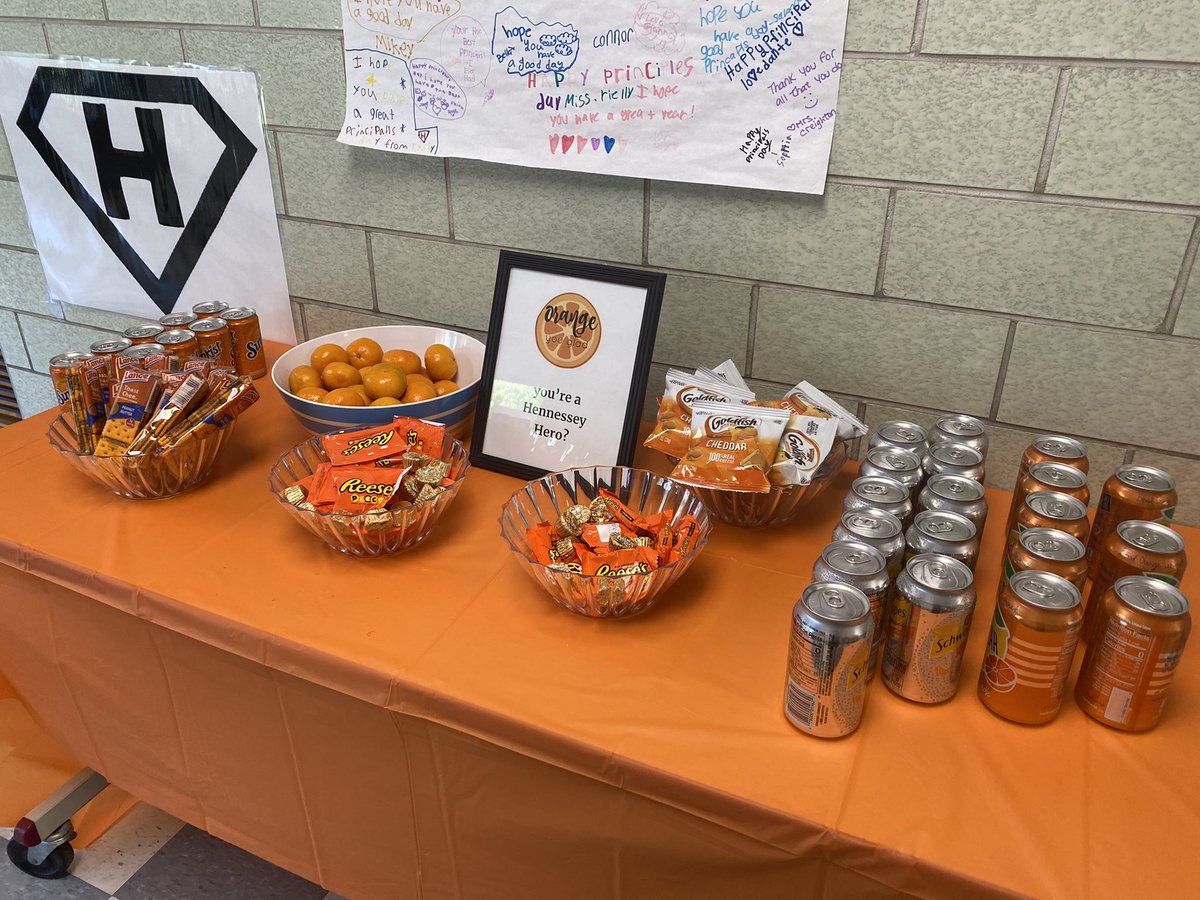 staceylmessier's tweet photo. βOrange you glad youβre a Hennessey Hero?β Sure Am! Thank you to @LindseyNReilly who goes above and beyond to make our school days special!!! #Sheissimplythebest #optionsforall #HennesseyRising https://t.co/jsPuww7vYN