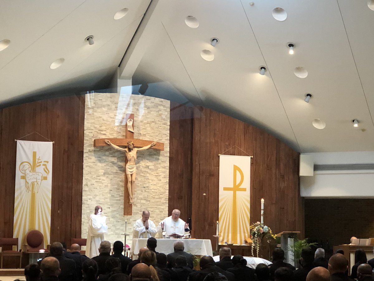 Assistant Chief Chaplain Monsignor Robert Romano celebrated the funeral mass for <a href="/NYPDPSA9/">NYPD Housing PSA 9</a> Police Officer Ryan McKenna as family, friends and colleagues gathered for a final #salute.