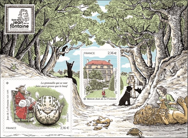 ActuaLitte's tweet photo. Les timbres La Fontaine : 400 ans, et toutes ses dents  https://t.co/3dkzS1jLaW 
@toutsurletimbre #laposte #timbre #philatelie #hommage #lafontaine400 https://t.co/X2HBcnVXHw