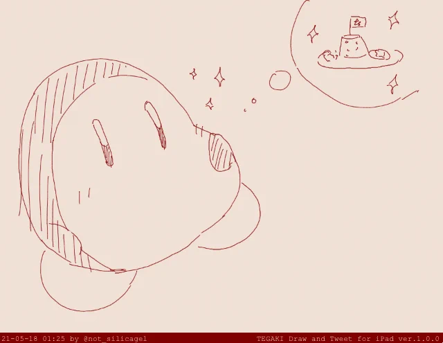 初心に帰ってワドルディ描くズラ #tegaki_dt 