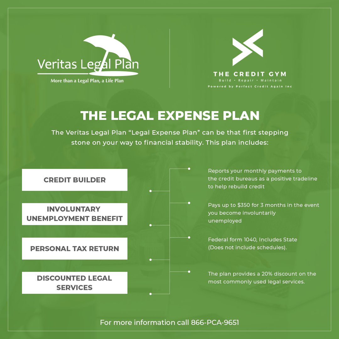 The Veritas Legal Plan" Legal Expense Plan)  can be that 1st stepping stone on your way to financial stability.  Call one of our Plan Experts today at 866-PCA-9651 and welcome to peace of mind!
"More than a Legal Plan, it's a Life Plan!"#peaceofmind #Veritas #financialstability #