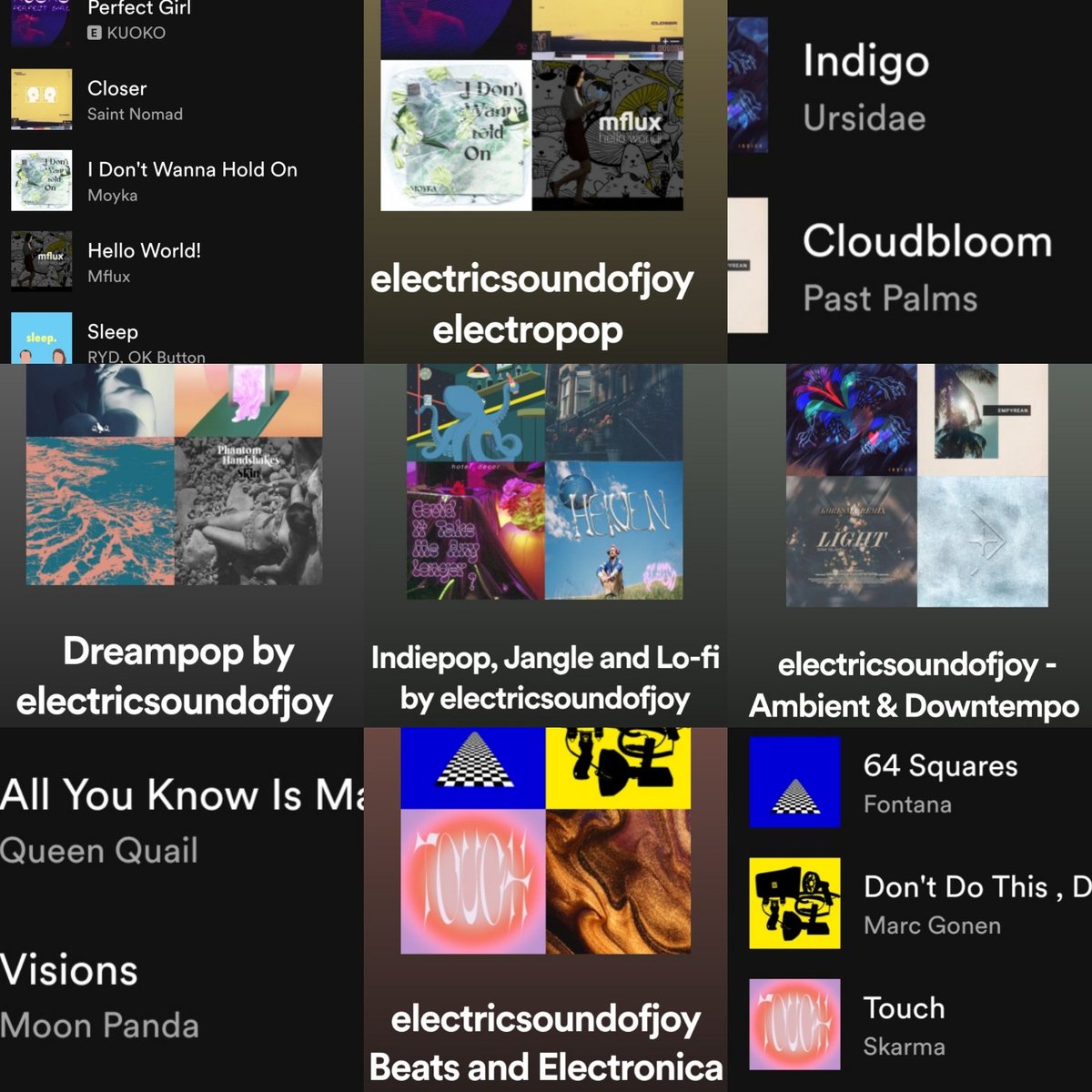 Playlists galore inc new ones from <a href="/saintnomadmusic/">Saint Nomad</a> <a href="/RYD_music/">RYD</a> <a href="/moykamusic/">Moyka</a> @PastPalms 
Find them all via this link
linktr.ee/electricsoundo…