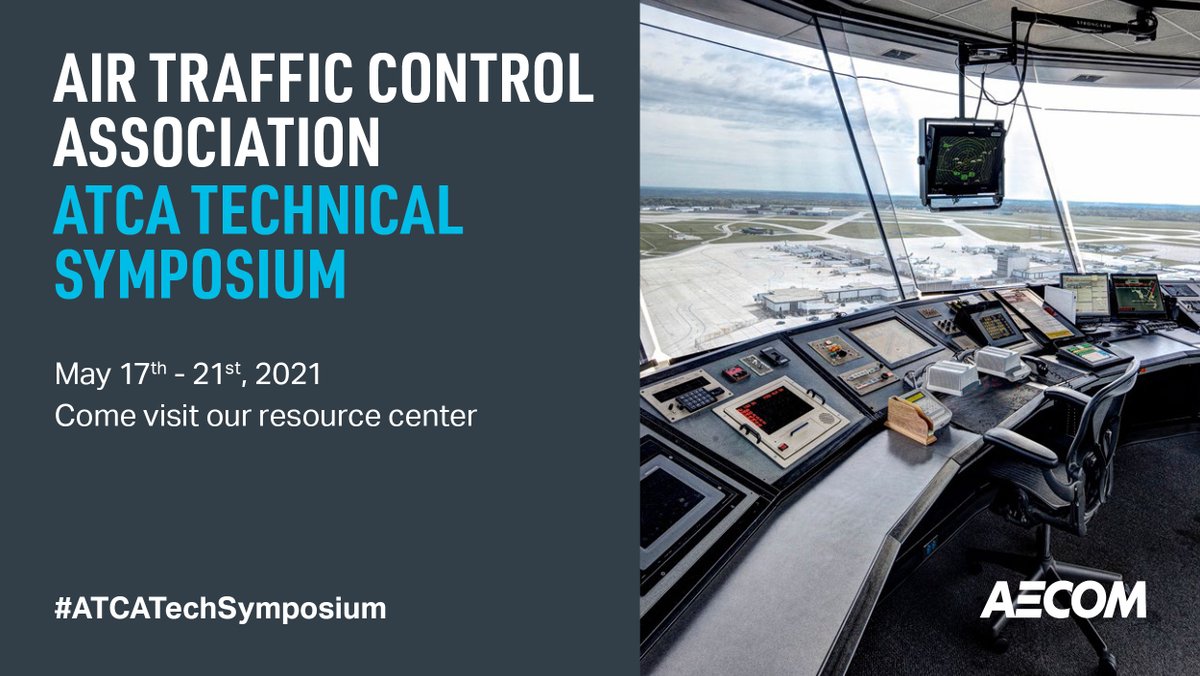 AECOMGovernment's tweet photo. .@AECOM is ready to kickoff an exciting week full of #ATM #technology sessions at the 2021 @ATCA_now’s #ATCATechSymposium as a proud gold sponsor. Stop by our resource center to say hello. https://t.co/gQ544oWHAY