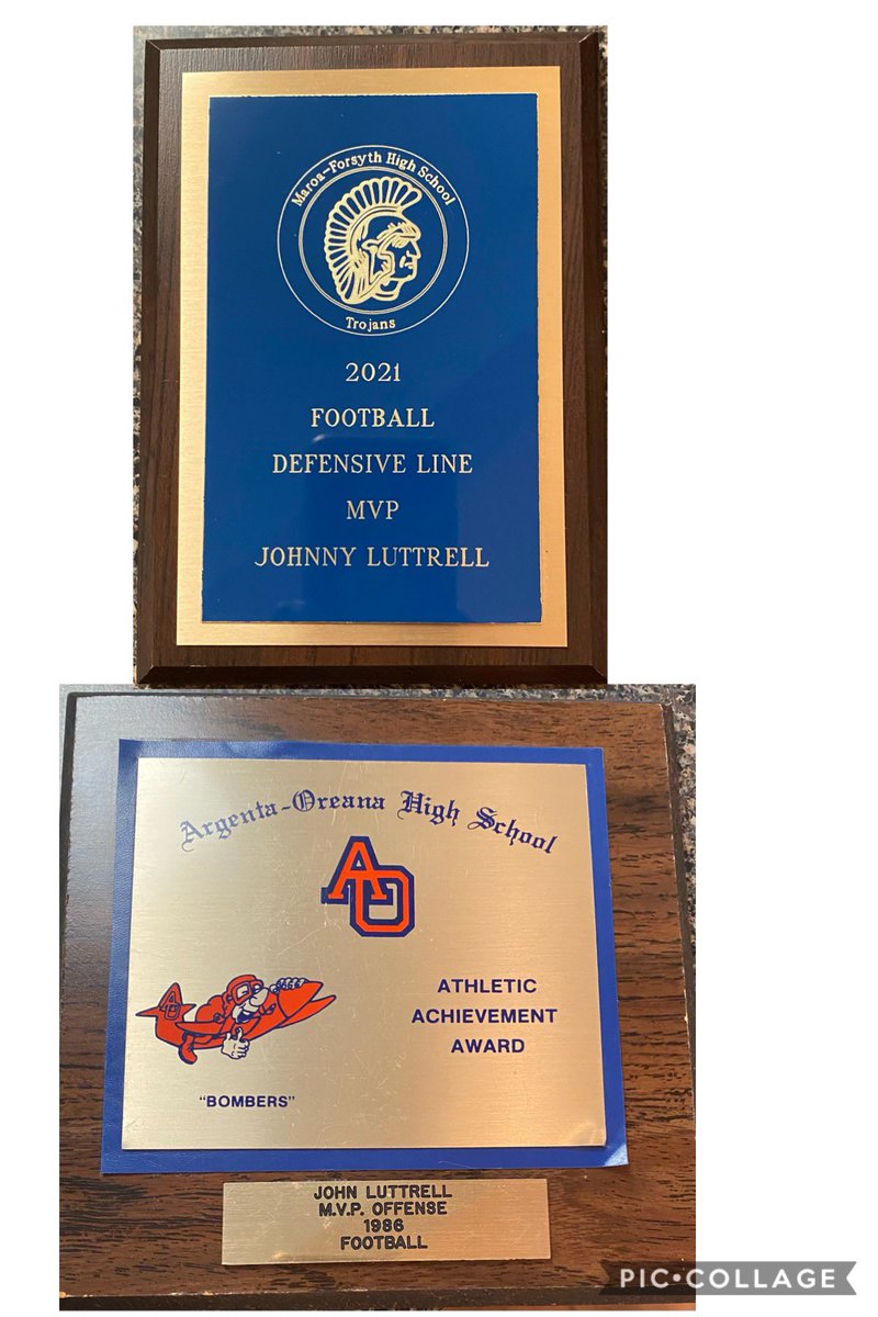 jody_luttrell's tweet photo. Like father like son. 💙🏈💛🙌. 😁John back in the day MVP Offense and Johnny MVP Defense DLine. @Johnnyluttrell3 https://t.co/fyLqVGV9NU
