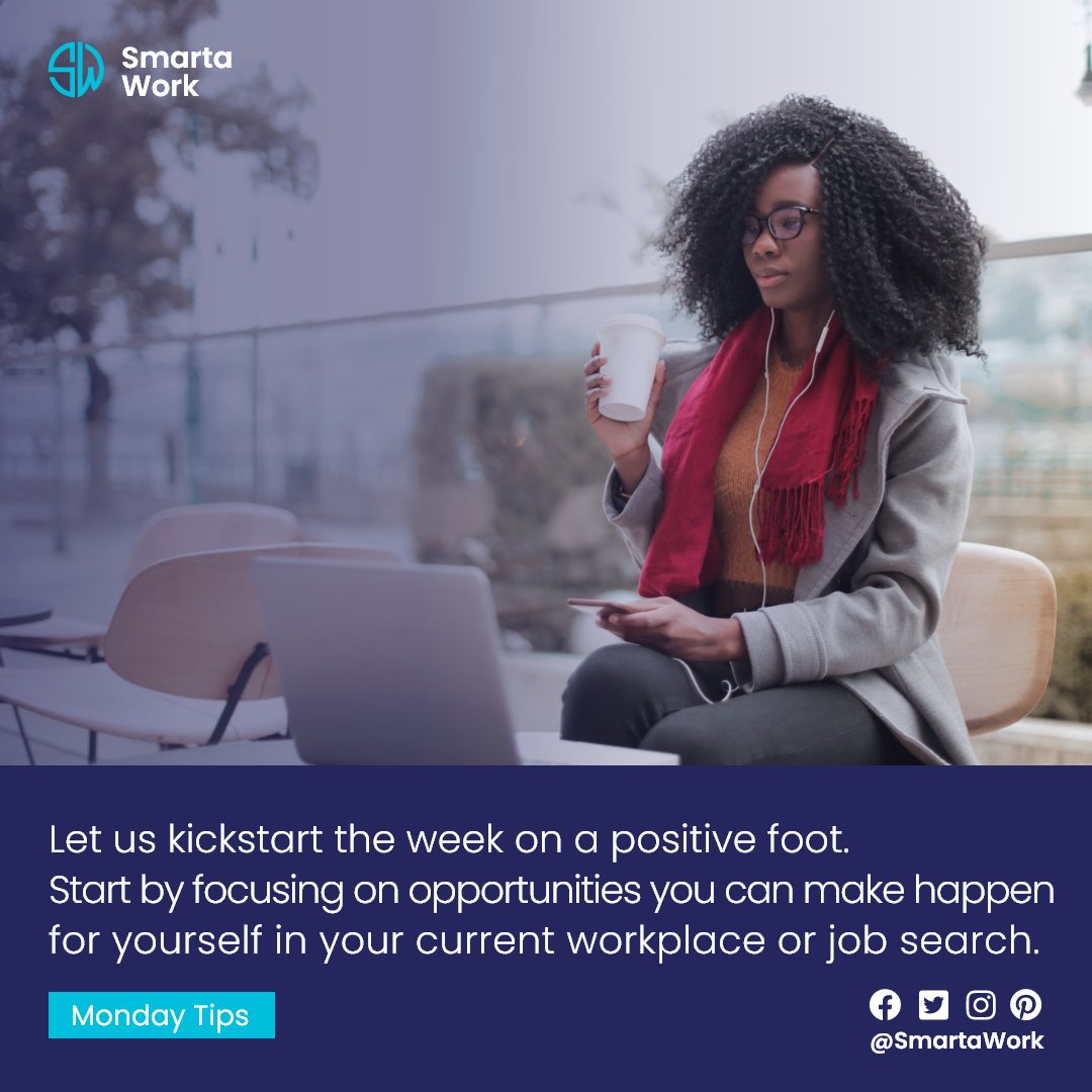 SmartaWork's tweet photo. Kickstart the week on a positive foot
📌📌📌

#remotework #monday #staypositive #opportunities #newweek #newweeknewstart #job #jobsearch https://t.co/ayKNU6cder