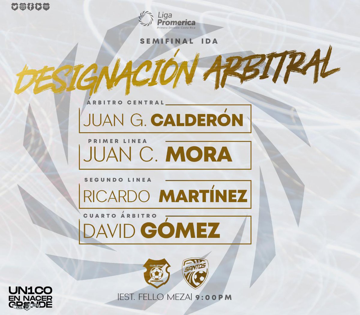csherediano1921's tweet photo. Este es el cuarteto arbitral del juego de la Semifinal Ida entre Club Sport Herediano 🆚 AD Santos

Más información ➡ https://t.co/kcZLm1Z3Pa

#SomosElTeam #GrandeSeNace #Clausura2021 #CSHAPP https://t.co/96bcqsiMuJ
