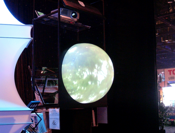 GooSystems's tweet image. Here are some Screen Goo Rear Projection coated Plexiglas domes at US Exhibition. #rearprojection #screengoo #projector