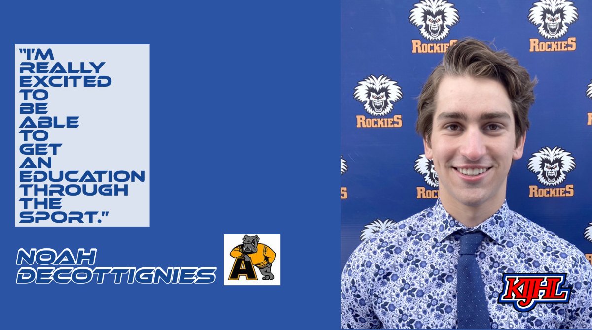 Noah Decottignies of the <a href="/CV_Rockies/">CV Rockies</a> is headed to <a href="/AdrianBulldogs/">Adrian College Athletics</a> D1 men's program in the fall.

Click the 🔗 to find out why he chose the program based in Adrian, Michigan ow.ly/q0sE50EOCnw
#KIJHL #yourfuturestartshere