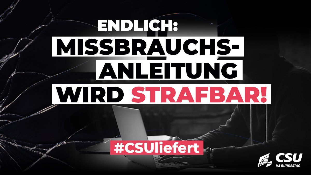 csu_bt's tweet photo. Wir schützen Kinder statt Täter! Deshalb haben wir dafür gekämpft, dass das Verbreiten von Missbrauchsanleitungen endlich strafbar wird und uns durchgesetzt: Die Strafbarkeit für Missbrauchsanleitungen kommt! #csuliefert https://t.co/pMcHrln6e3