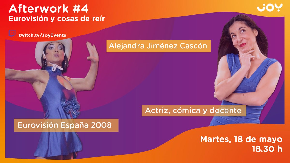 JoySportsEvents's tweet photo. ¡Nos encanta poderos anunciar un nuevo #AfterworkJoy!

Especial #Eurovision con @Alejimenecascon ✨
...aunque hablaremos de mucho más que de esto de las canciones 😝

📅 Martes 18 de Mayo
🕢 18:30h
🖥️ https://t.co/hGEzcd1eWZ https://t.co/YuQ7KR1Bp0