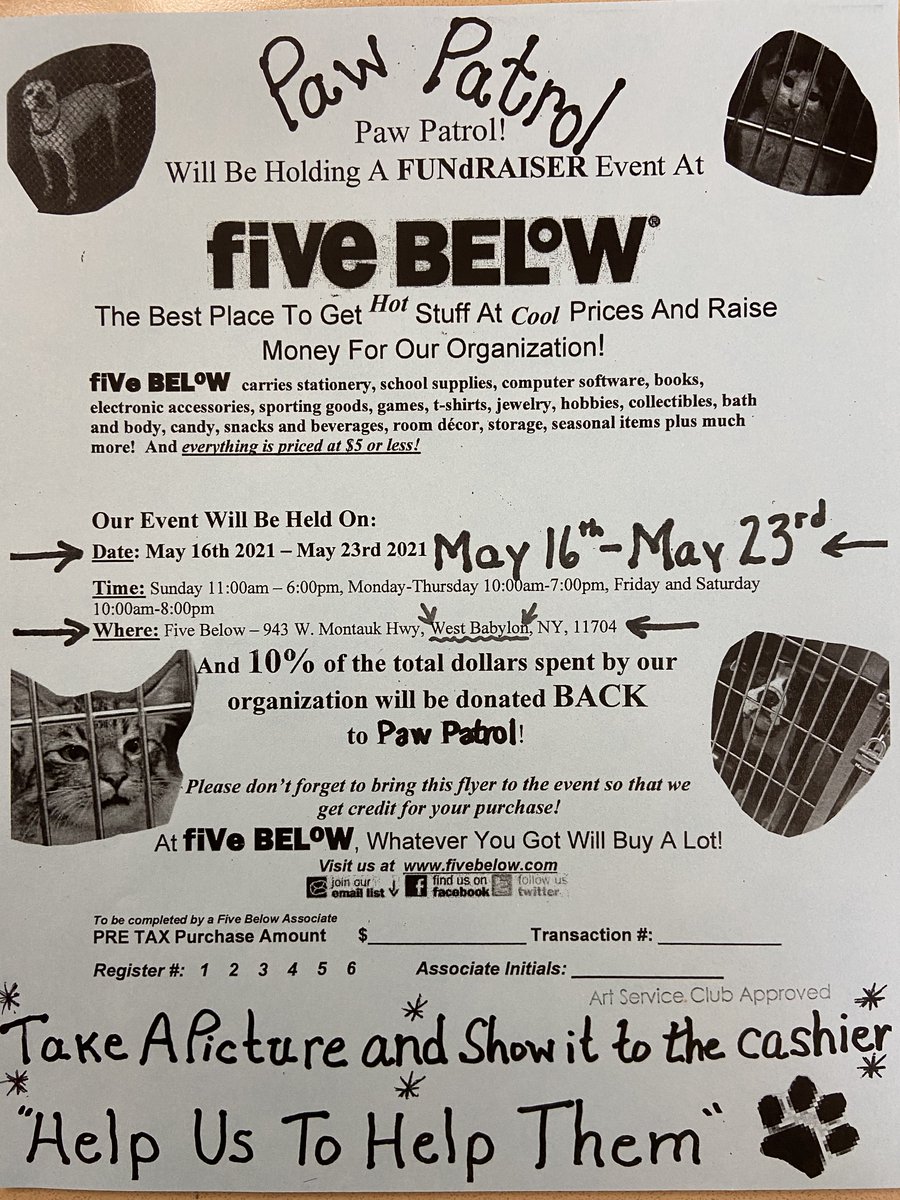 LindenhurstUFSD's tweet photo. Check out the Paw Patrol Fundraiser this week. #LUFSD #LindAHand https://t.co/dElcvlYrXn