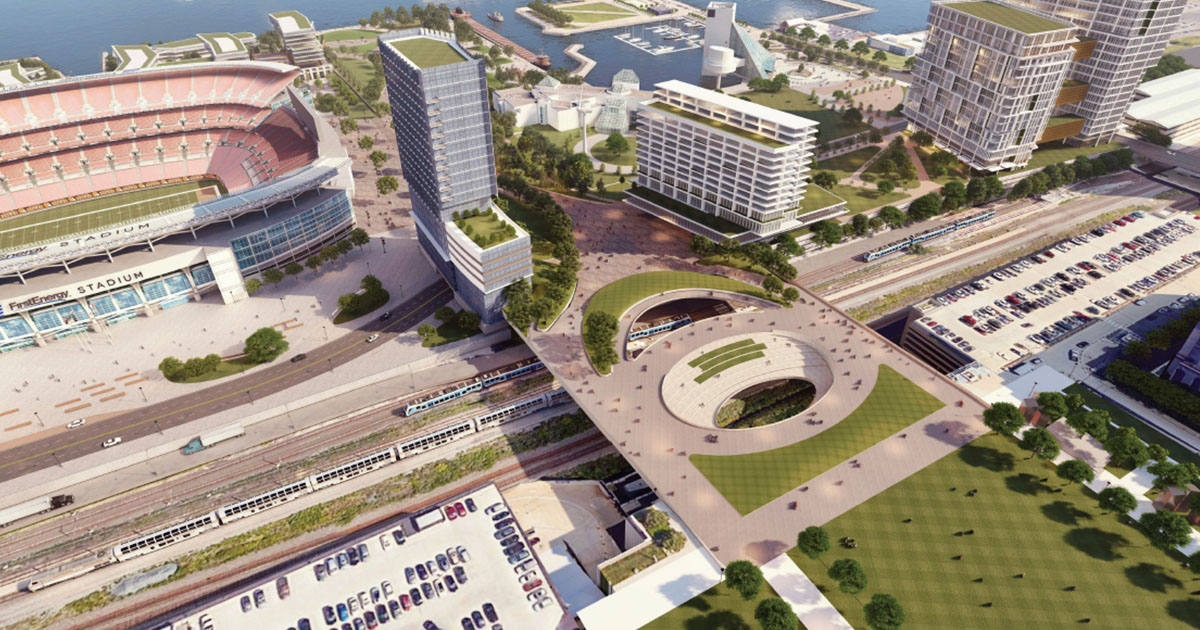 Browns's tweet photo. Browns support City of Cleveland's vision to enhance lakefront connectivity

📰 » https://t.co/iJ5xTcBAVr https://t.co/XaB3RRslNm