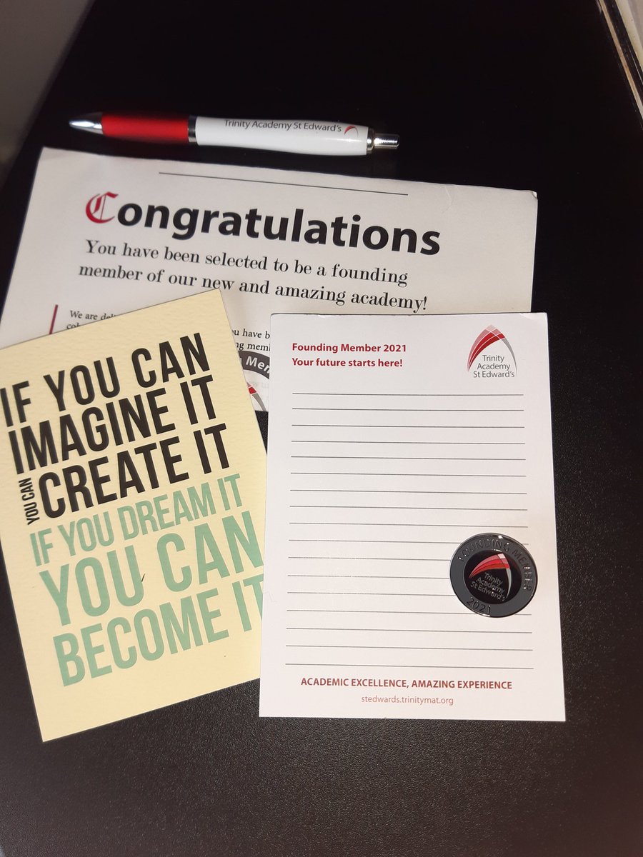 sallyfisherFF4X's tweet photo. @TrinityAcadStE
@PrincipalTASE
Look what's just arrived... 😀
It's official... I'm a founding member!!!
#excitingtimesahead
#thecountdowncommences
#bringonseptember https://t.co/Fxzvb6KXm4