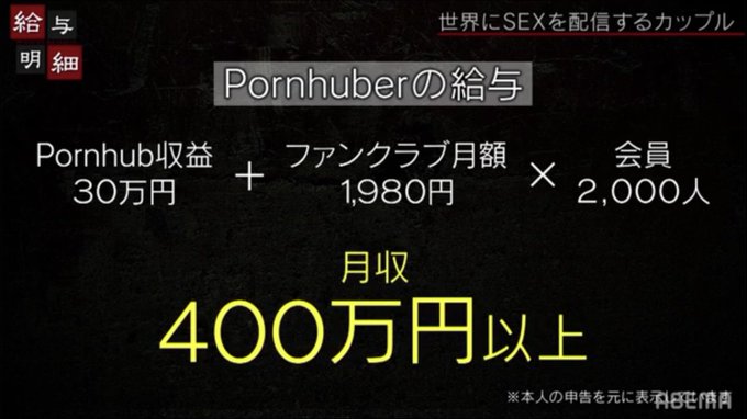 給与明細 Pornhuber えむゆみ カップルを紹介 年収が結構すごい 動画や画像まとめ まとめダネ