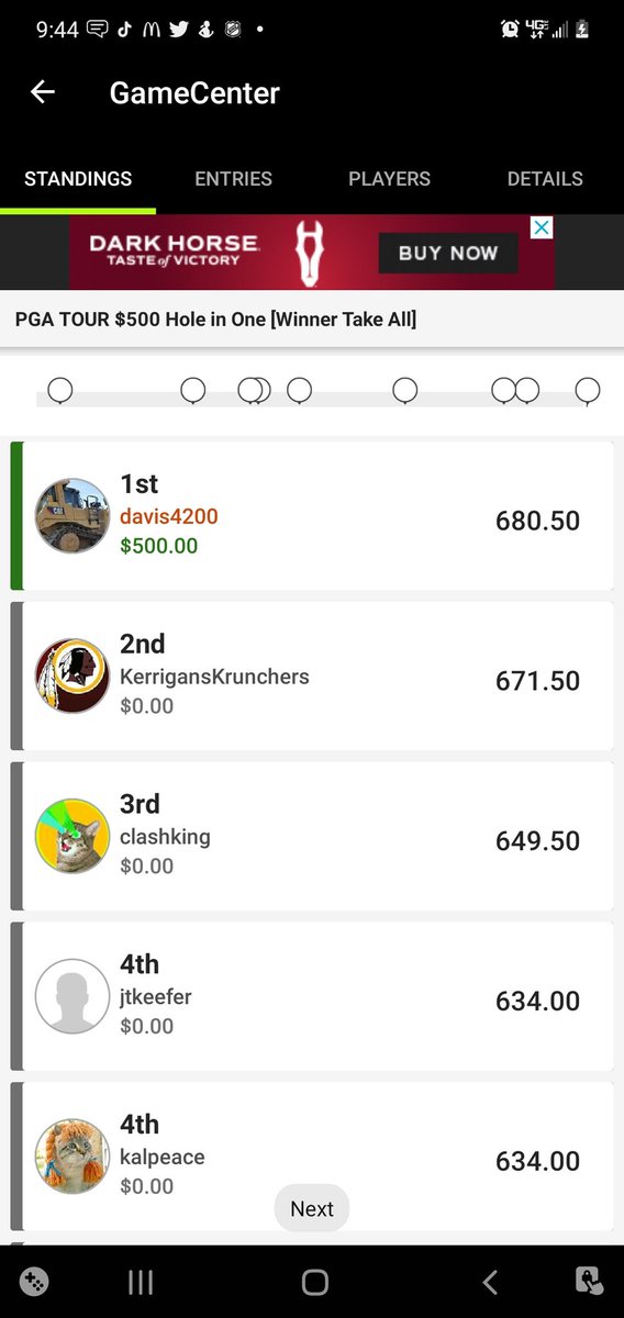 davis4_200's tweet image. Another pga take down!!! Big shout out to @ThePME  for the Lee pick. Turned $30 into $700