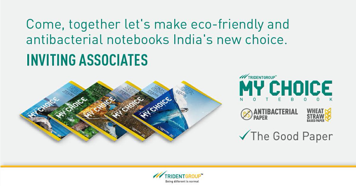 TridentGroupGLB's tweet photo. My Choice Notebook from Trident heralds in new opportunities for business. Let us join hands and make My Choice the choice of the nation.
Contact: Kirtivardhan Thakur (+91-9878998558) and Rajat Rajput (+91-9878998708)
.
.
.
#TridentGroup #TridentNotebook #MyChoiceNotebook https://t.co/5JU6LZQnqs