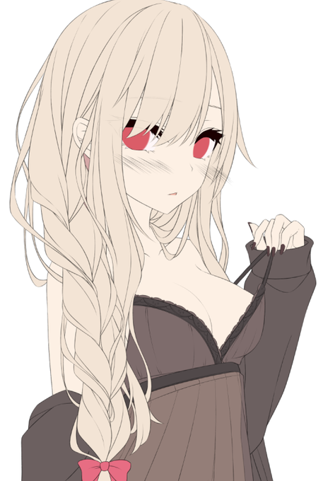 三つ編み描きたかった進捗 