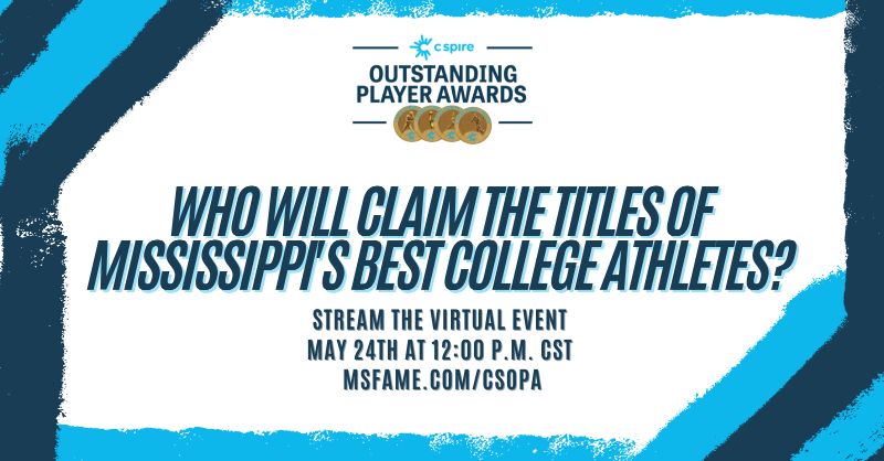 MsSportsHoF's tweet photo. Stream the Virtual C Spire Outstanding Player Awards May 24th at 12:00PM! Charles Davis, former University of Tennessee defensive back and veteran CBS NFL television analyst, will be the Master of Ceremonies.
Streaming link --> https://t.co/eF4Lr2lx1H
@cspire #CSpire #CSOPA