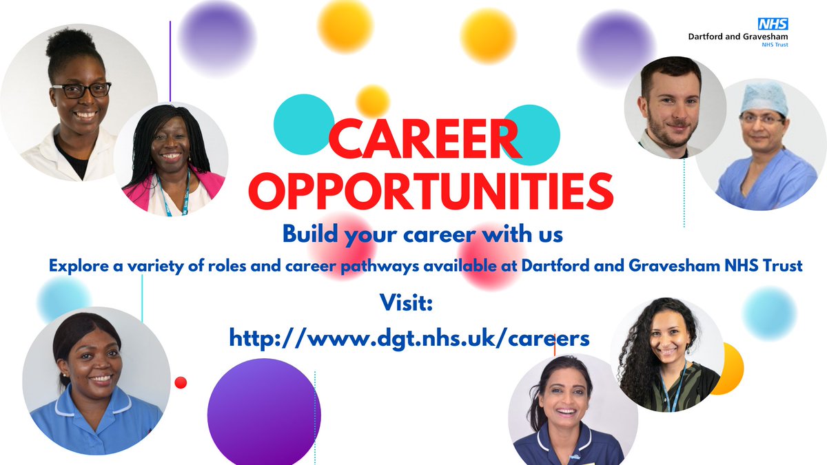 Are you looking at starting a career in the NHS? If yes, then we can help you with your career journey! You can find out what career opportunities are available on our website here: dgt.nhs.uk/careers #BuildingCareers #JoinUs #NHSCareers