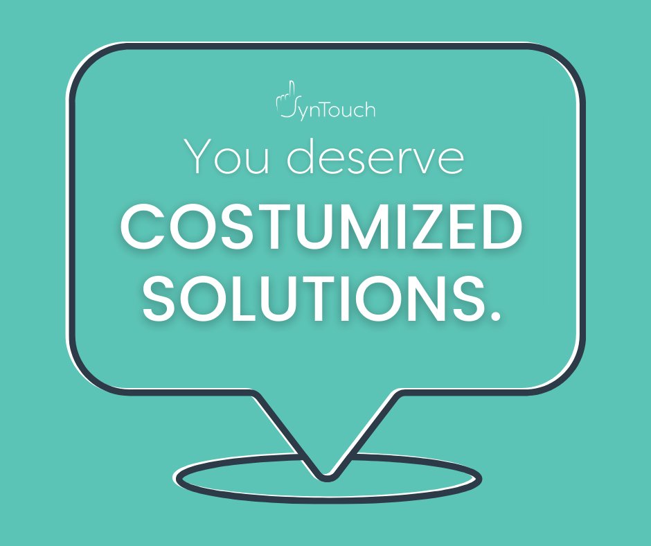 Your company needs customized solutions.
Once we understand your application and your desired outcome, our haptic experts will develop the most effective SynTouch solution. 

Find your perfect touch: syntouchinc.com/solutions/

#hapticsprofile #touch #poweroftouch