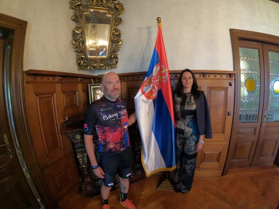 SRBinTrieste's tweet photo. Mr. Volfango Poggi was a guest of Consul Gen. Ivana Stojiljković in #Trieste , on a cycling trip from #Florence to #Belgrade , during which he raise donations for the early education of children from the village of Vajska.🇷🇸🇮🇹
"Biking with the Wolf" 🚴🏻‍♂️
➡️https://t.co/GoivP4EODk https://t.co/5qVkGQutCf