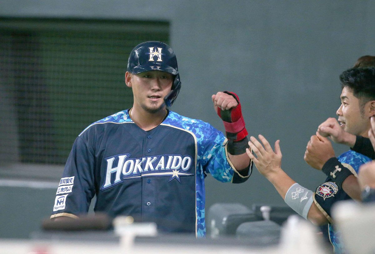 日本ハムファイターズ 中田翔 ユニフォーム WE LOVE ラベンダー 日本ハムファイターズ 中田翔 ユニフォーム WE LOVE ラベンダー