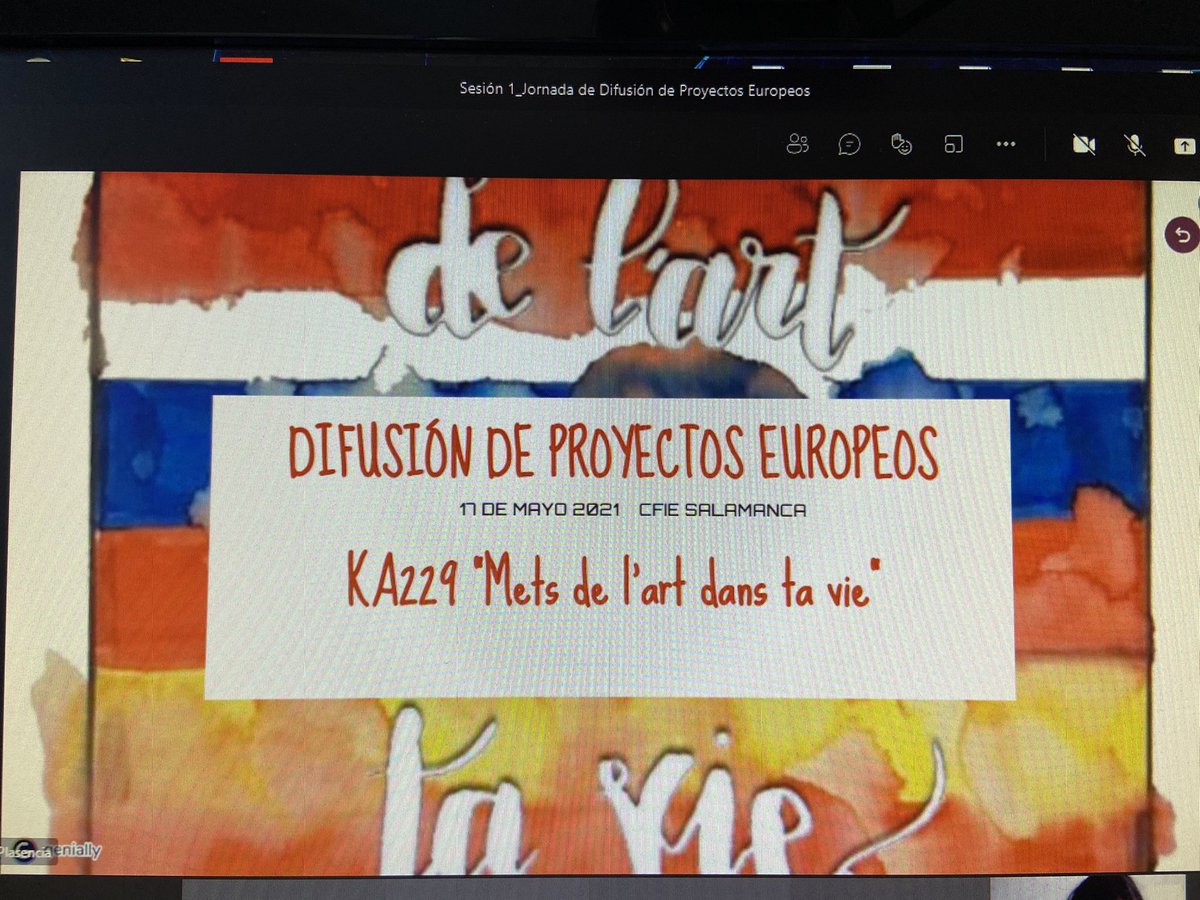 Asesoría de Inglés (@cfiesaingl) on Twitter photo Rosa Pastor, del <a href="/CMontessori/">Colegio Montessori</a>, nos presenta el último proyecto de la tarde: Mets de l’art dans ta vie #internacionalizaCyL Rosa Pastor, del <a href="/CMontessori/">Colegio Montessori</a>, nos presenta el último proyecto de la tarde: Mets de l’art dans ta vie #internacionalizaCyL