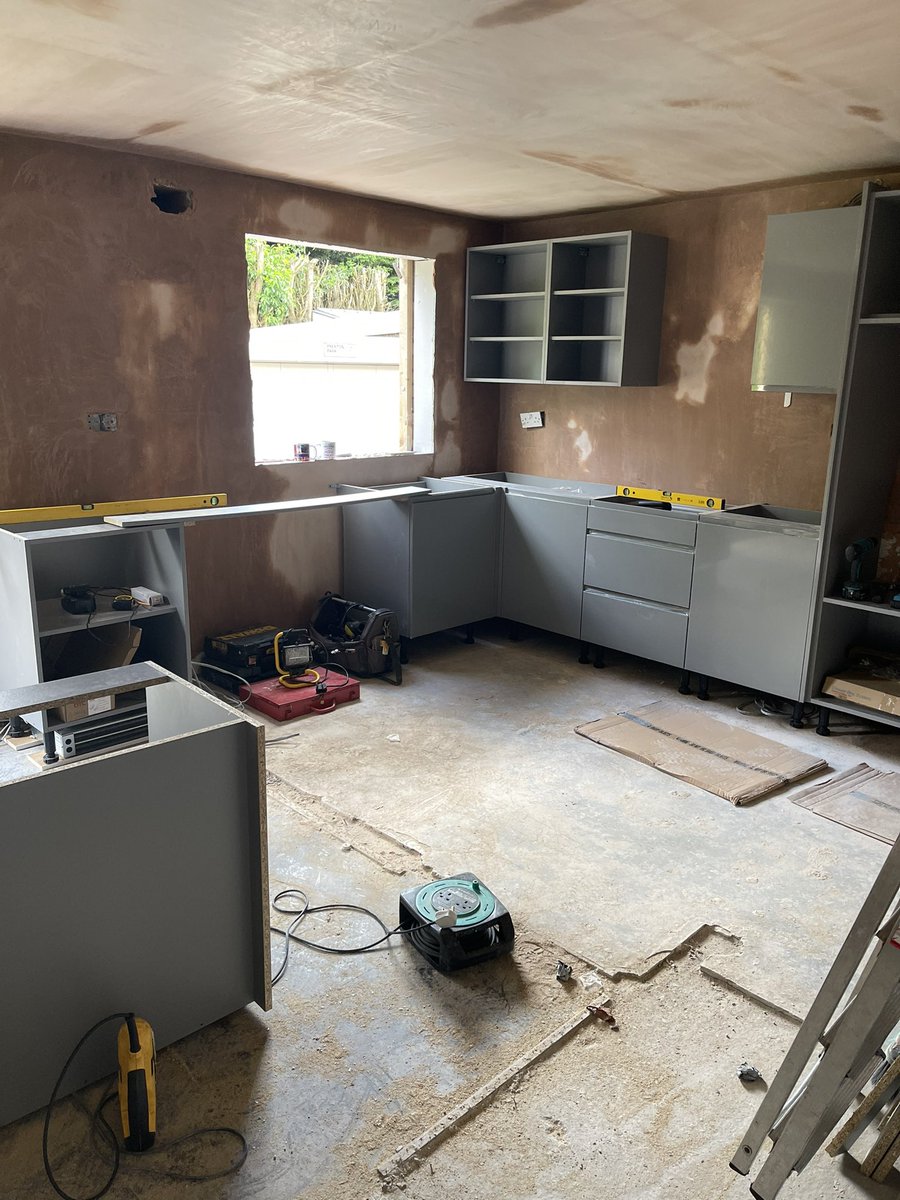 After living in a building site all last week with absolutely nothing in the “kitchen” .... coupled with a very busy week in work ....this is progress! #newkitchen #buildingwork #transformation #progressmade