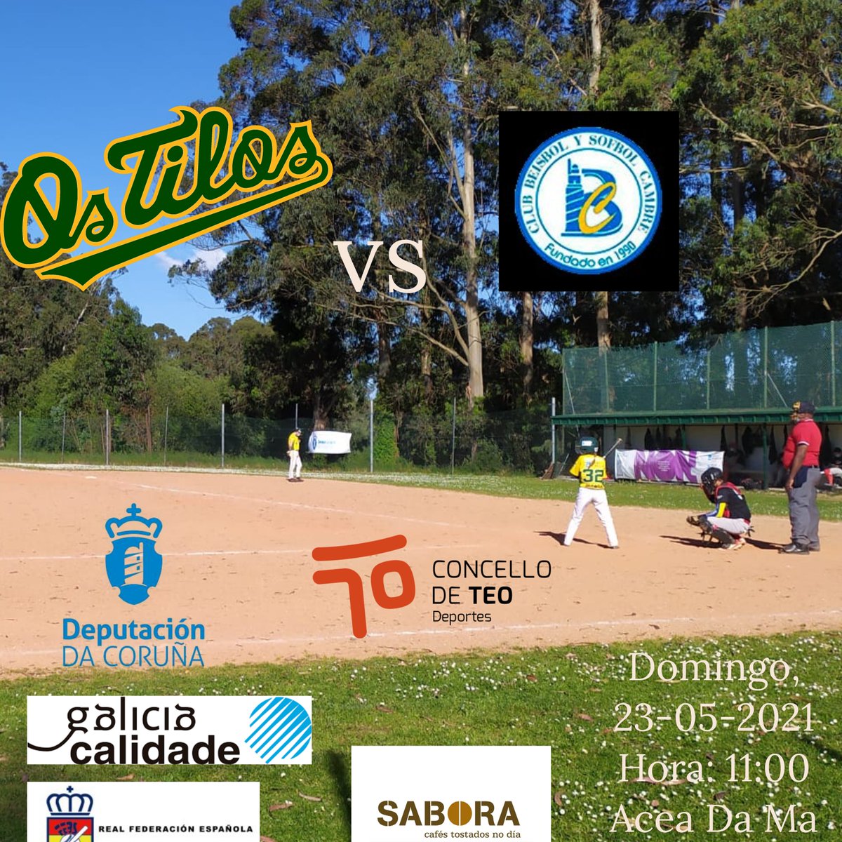 CBSOsTilos's tweet photo. Domingo xogamos se o tempo o permite. Vémonos as 11:00 na Acea da Ma. 
@CBSCambre  vs @cbsostilos
#Beisbol #Beisbolteo #BeisbolGaliza #NONaviolencia #Xogandoandamosnomundo 
@SaboraCafes https://t.co/sM2s4V2KHJ